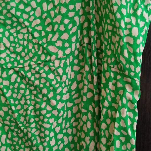 NWT ZARA ANIMAL PRINT DRESS GREEN / ECRU. - Picture 8 of 11